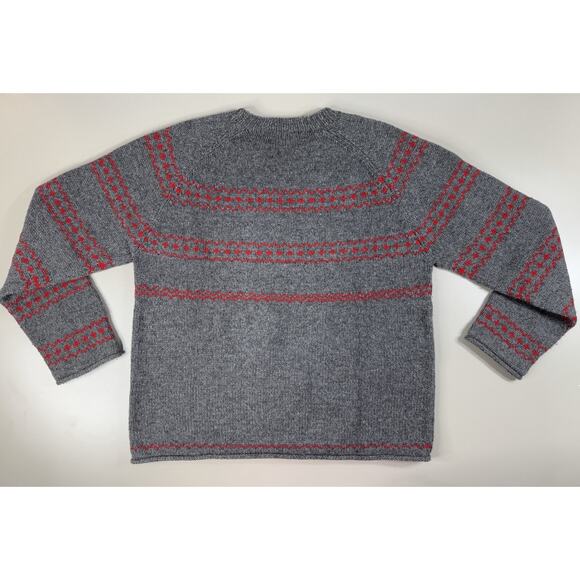 J Crew Mens Handknit Lambswool Sweater XL Apres Ski Retro 80s Grandpa Preppy - Picture 7 of 8